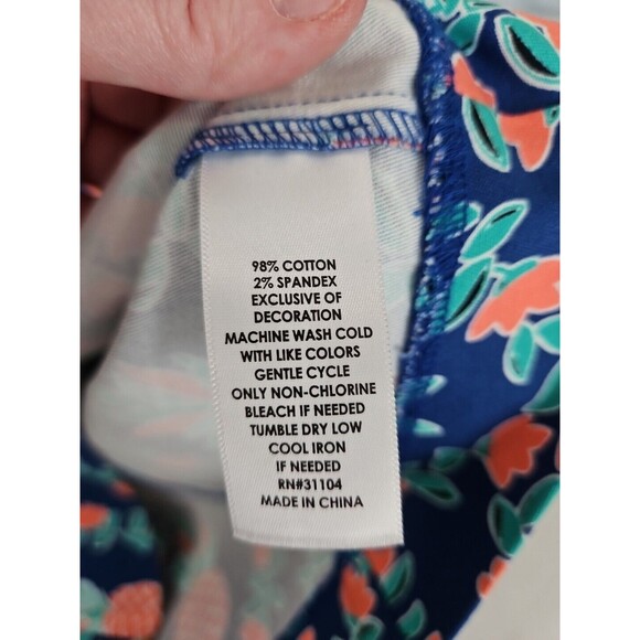 Crown & Ivy Womens US 6 Sleeveless Crochet Trim Pineapple Sheath Dress Blue - Picture 8 of 8